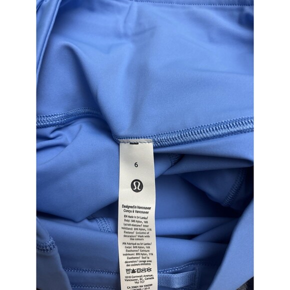 Lululemon Fast & Free High Rise Short 6” with Pockets Size 6 Pool Blue New $74 - Picture 3 of 4